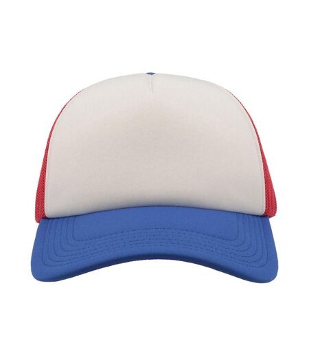 Atlantis Rapper 5 Panel Trucker Cap (Pack of 2) (White/Red/Royal) - UTAB415