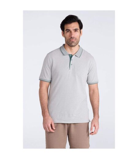 Mens Dawnay Textured Pique Polo Shirt Light Khaki Mountain Warehouse
