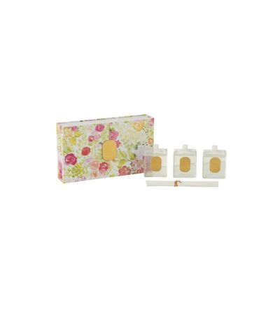 Coffret 3 Diffuseurs de Parfum Happiness Blooms 22cm Mimosa & Rose Blanc