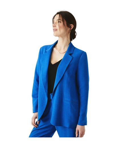 Maine Womens/Ladies Linen Blend Single-Breasted Blazer (Cobalt Blue) - UTDH6341