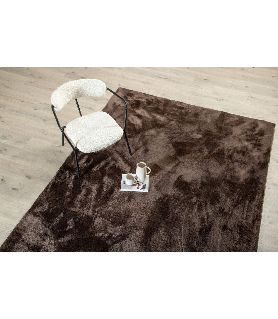 Tapis Design Uni Blanca 160x230cm Nougat-4