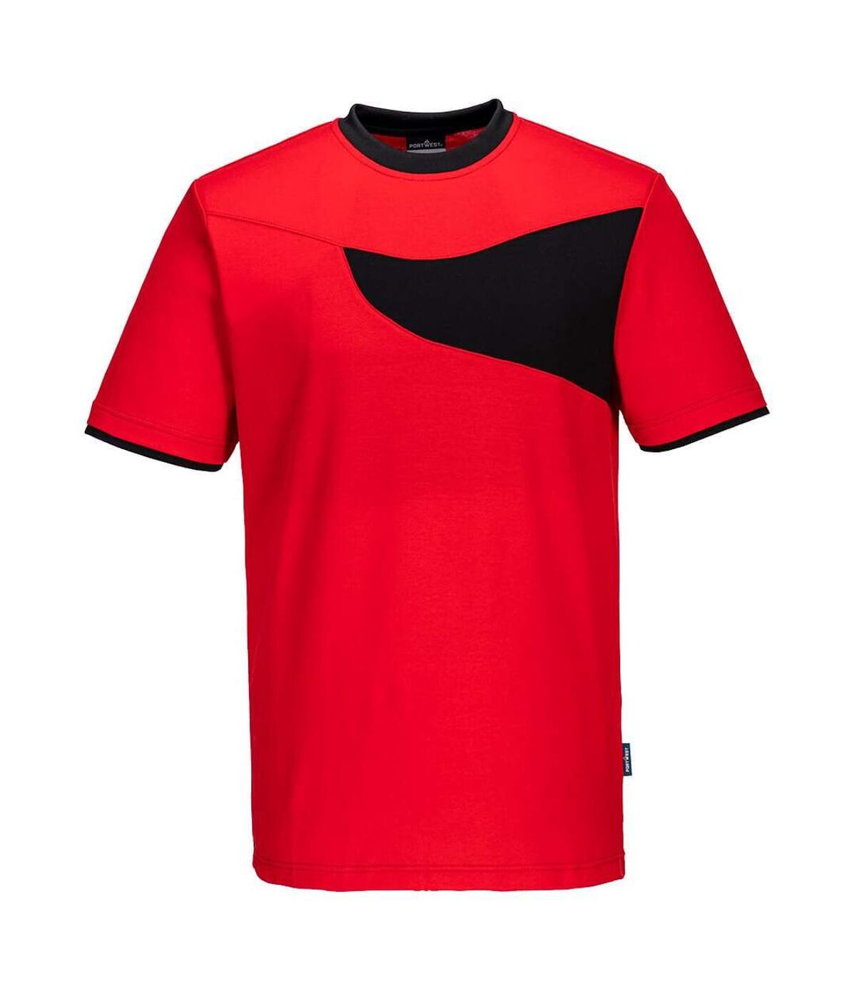 Portwest Mens Cotton Active T-Shirt (Red/Black)