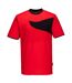 Portwest Mens Cotton Active T-Shirt (Red/Black)