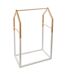 Portant pour enfant en forme de maison - Blanc et beige-1