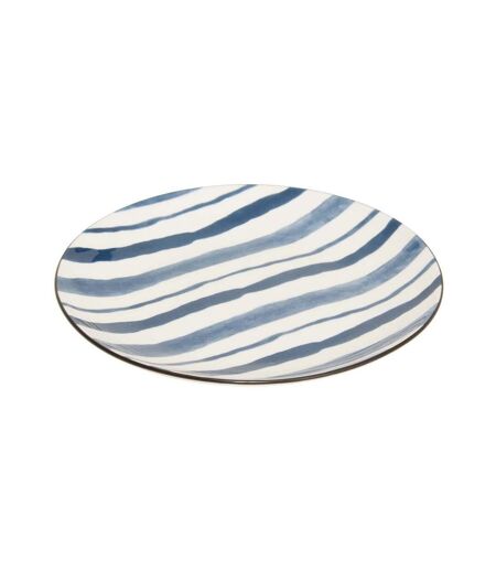 Lot de 6 Assiettes à Dessert Umami Rayure 19cm Bleu