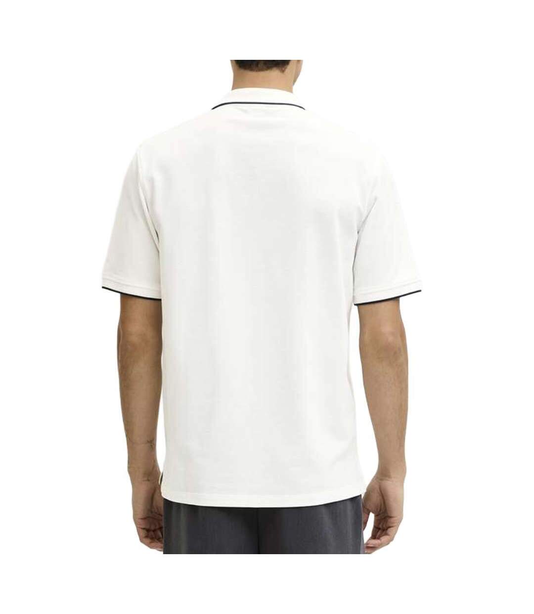 Polo blanc homme jack & jones blualves-2
