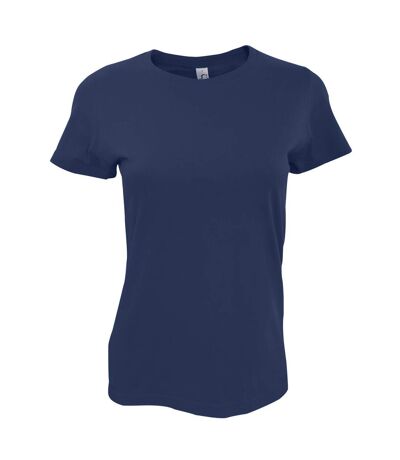 SOLS Womens/Ladies Imperial Heavy Short Sleeve T-Shirt (Navy) - UTPC291