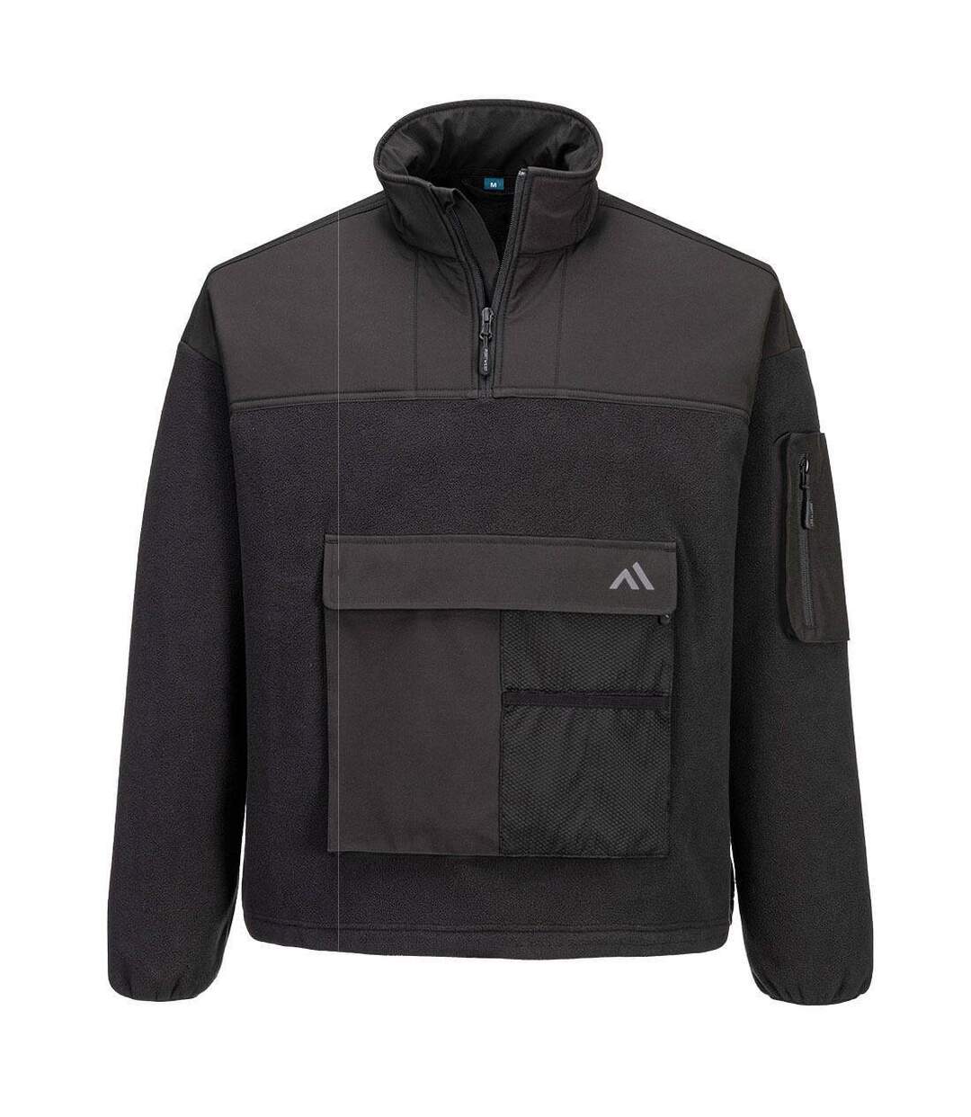Unisex Adult Kx3 Quarter Zip Fleece Top Black Portwest-1