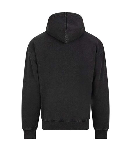 Unisex Adult Vintage Washed Hoodie Washed Black Awdis