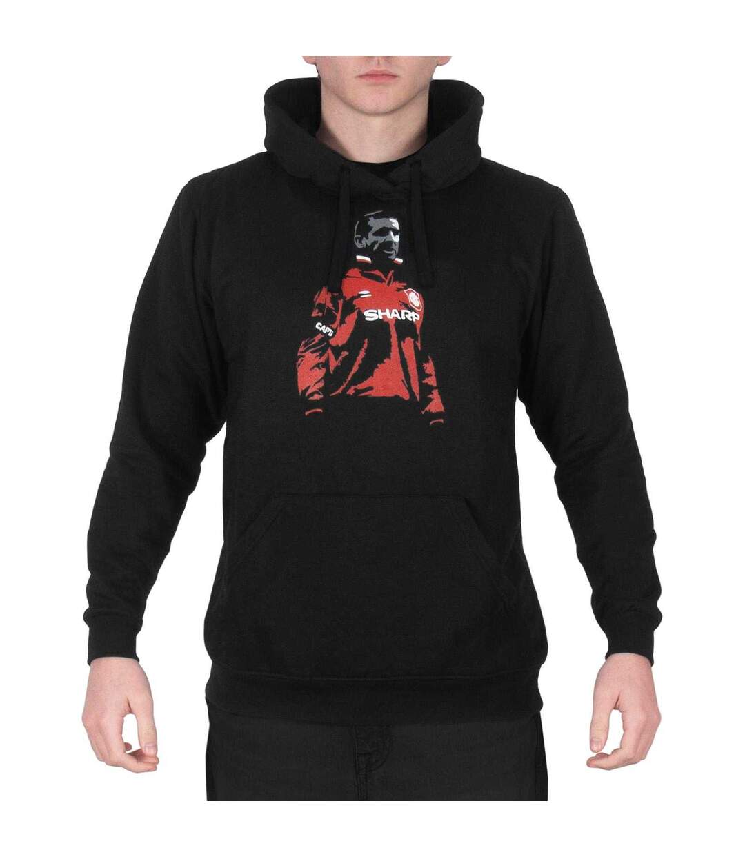 Sweat À Capuche Eric Cantona Homme Noir Fan Originals-2