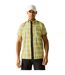 Chemise Manches Courtes De Voyage Motif/style À Carreaux Homme Jaune Foncé Regatta-1