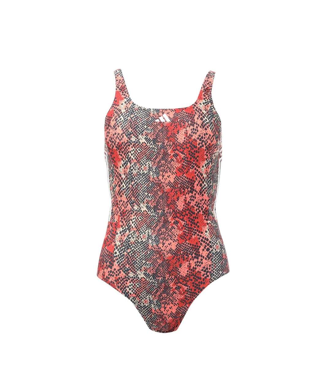 Womens/ladies 3 stripes one piece swimsuit multicoloured Adidas-1