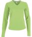T-shirt manches longues col V - K382 - vert lime - femme
