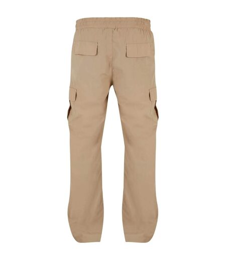 Mens Nylon Straight Leg Cargo Trousers Concrete Urban Classics