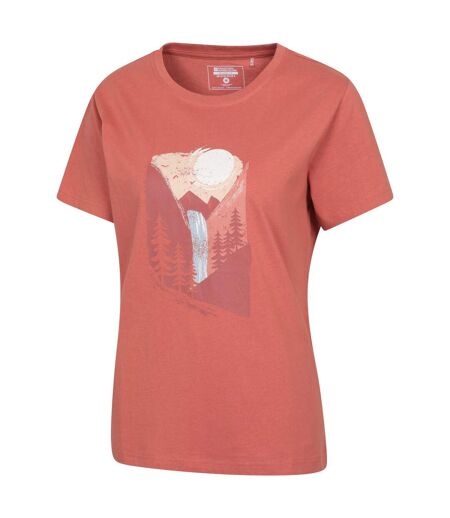 Womens/ladies waterfall relaxed fit t-shirt rust Mountain Warehouse