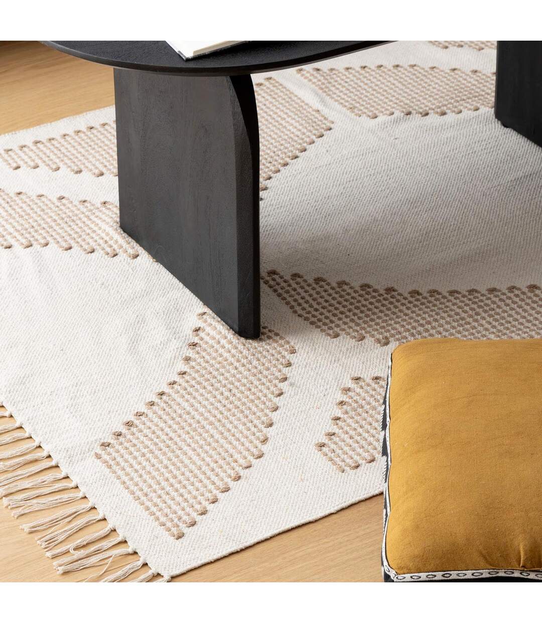 Tapis Brodé Inuit Dreams 120x170cm Blanc-3