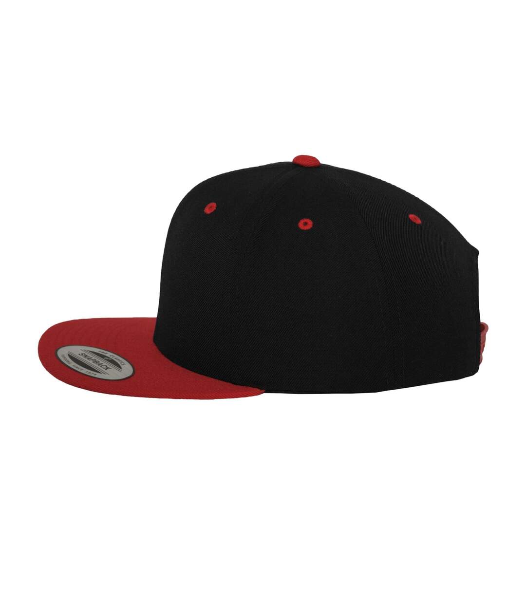 Casquette Ajustable Classic Noir Rouge Yupoong-3
