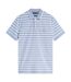 Mens Striped Polo Shirt Blue Jean White Tommy Hilfiger-2