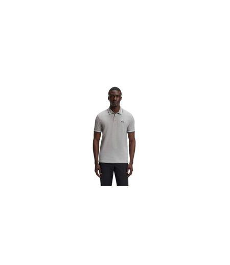 Mens Paddy Euro Polo Shirt Silver Boss