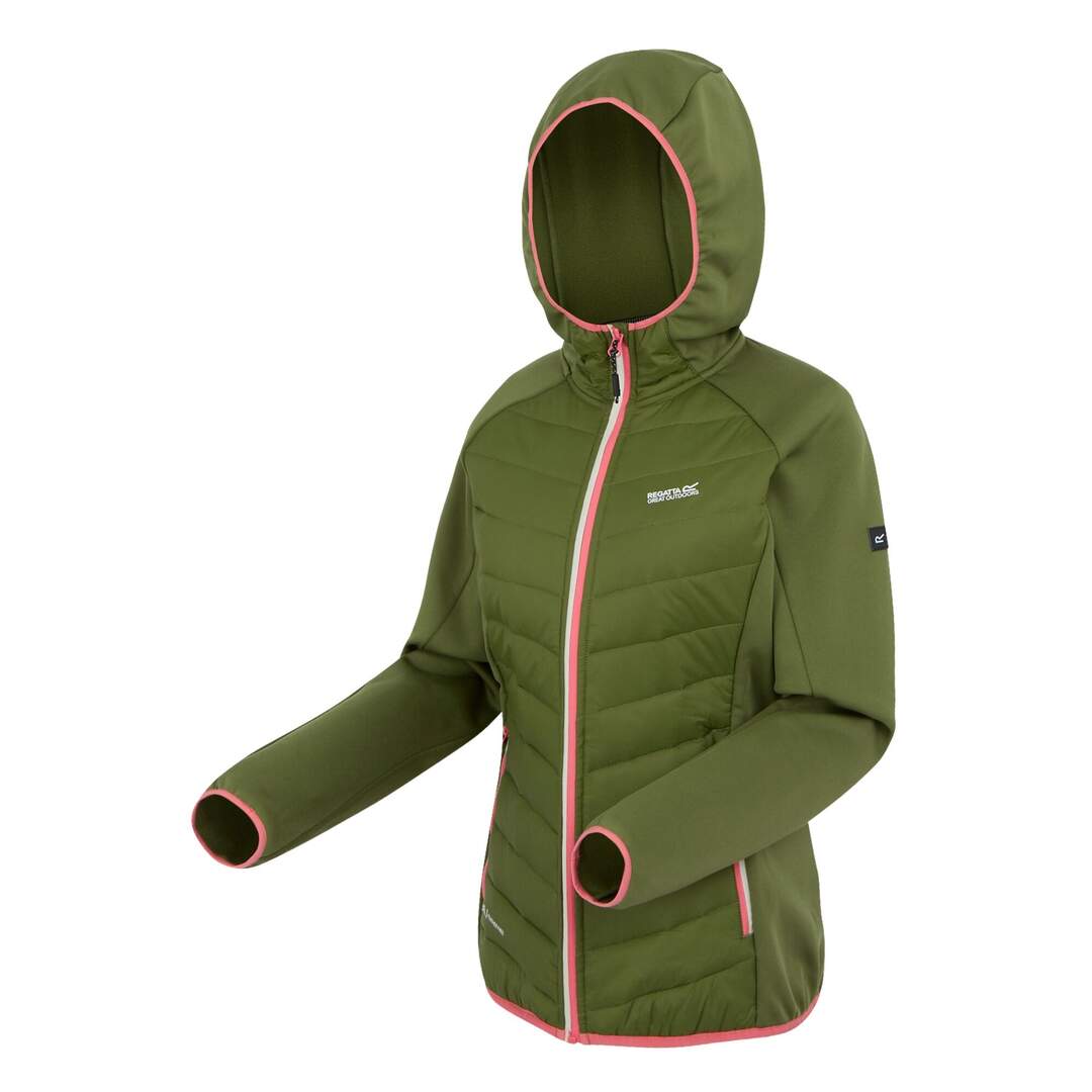 Veste hybride andreson femme vert néphrite / pêche foncée Regatta-3