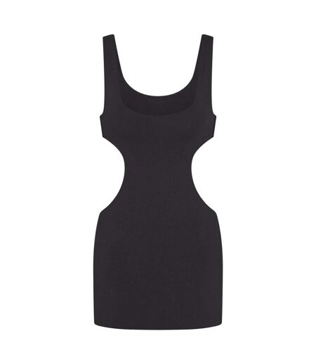 Womens Jersey Cut Out Mini Dress Dark Grey Skims