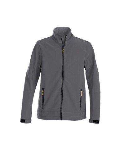Mens Trial Soft Shell Jacket Steel Grey Printer