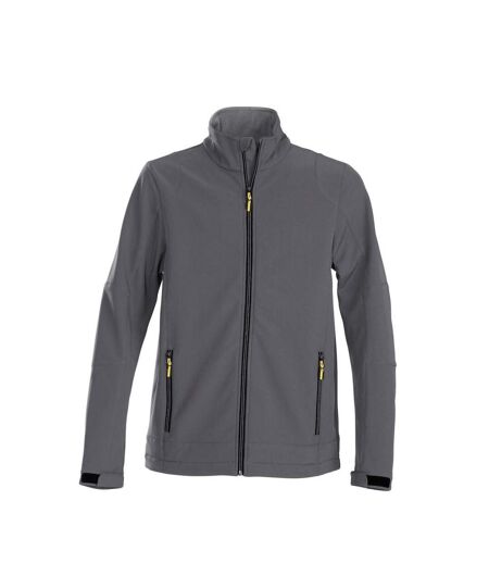 Mens Trial Soft Shell Jacket Steel Grey Printer