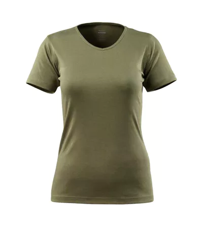 Womens/ladies Crossover Nice T-shirt Moss Green Mascot