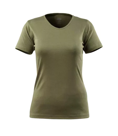 Womens/ladies Crossover Nice T-shirt Moss Green Mascot