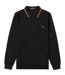 Polo Manches Longues Motif Col À Double Rayure Homme Noir Beige Gris Fred Perry-1