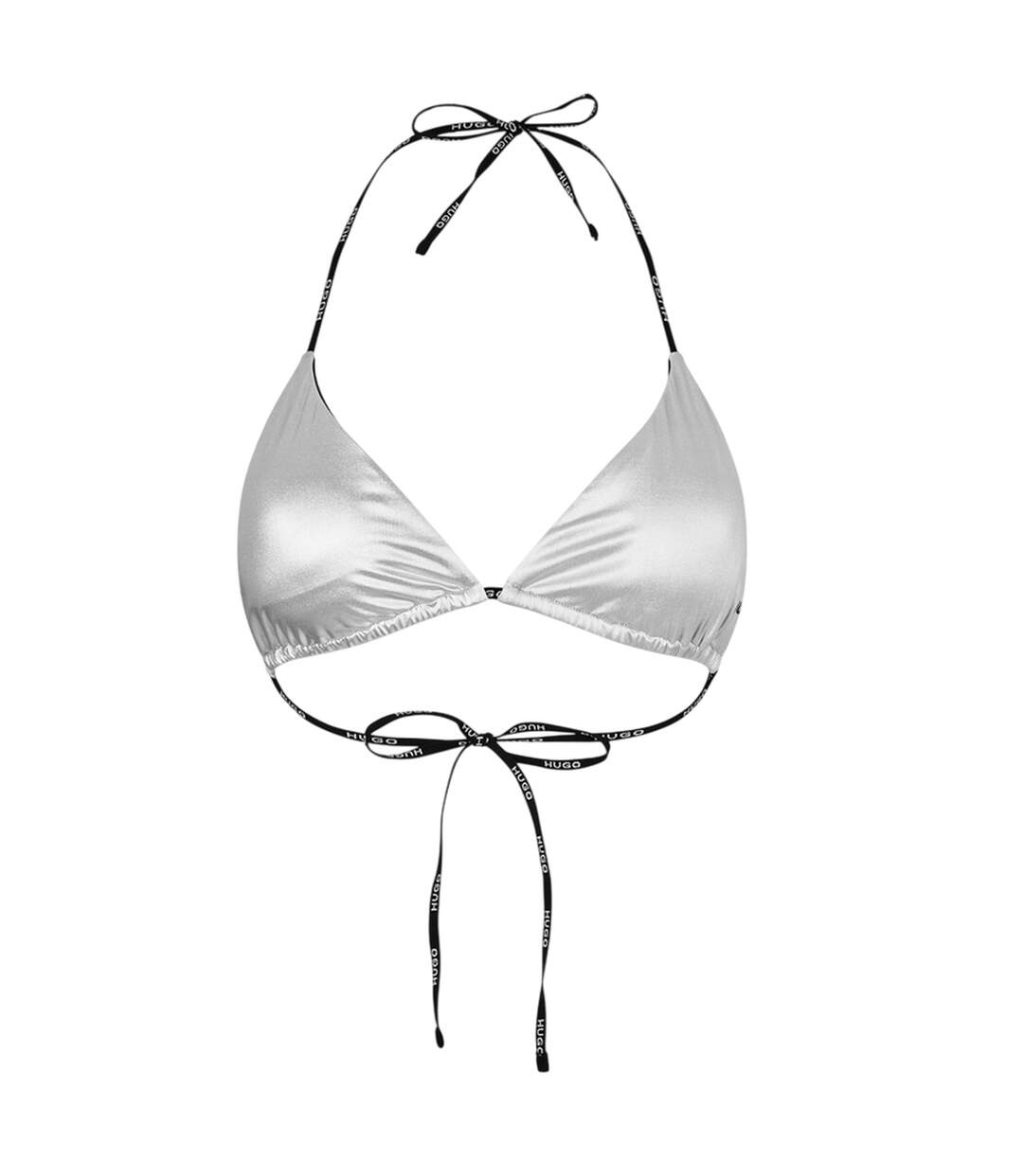 Haut De Maillot De Bain Motif/style Triangle Pure Femme Argenté Hugo Boss-2