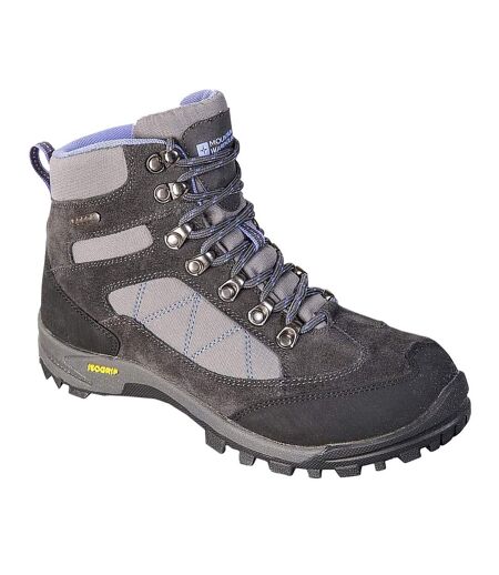 Mountain Warehouse Womens/Ladies Storm Suede Walking Boots (Gray/Charcoal/Purple) - UTMW206