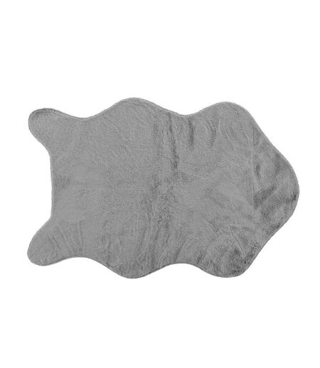 Tapis Imitation Fourrure Réglisse 60x90cm Gris