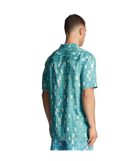 Chemise Imprimée Pour Hommes Bleu Lyle & Scott