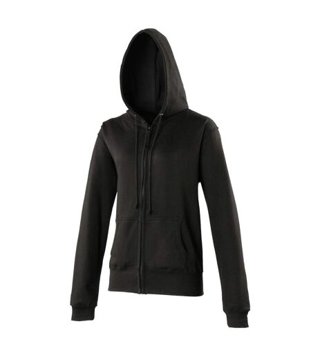 Sweatshirt à capuche et fermeture zippée femme noir Awdis