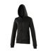 Sweatshirt à capuche et fermeture zippée femme noir Awdis-1