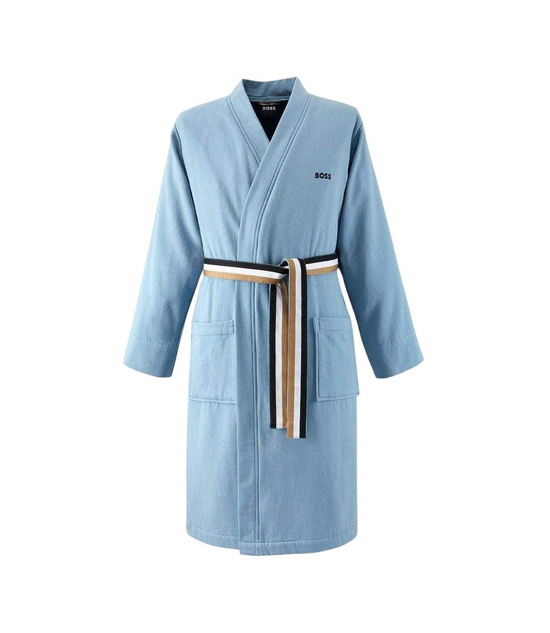 Womens/ladies Blinea Stripe Detail Kimono Robe Horizon Boss-1