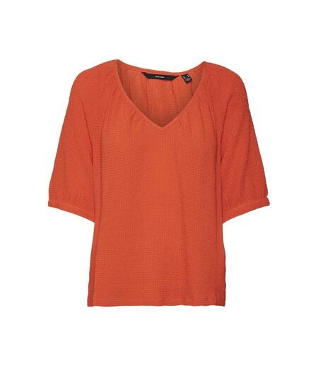 T-shirt rouge femme vero moda kassi