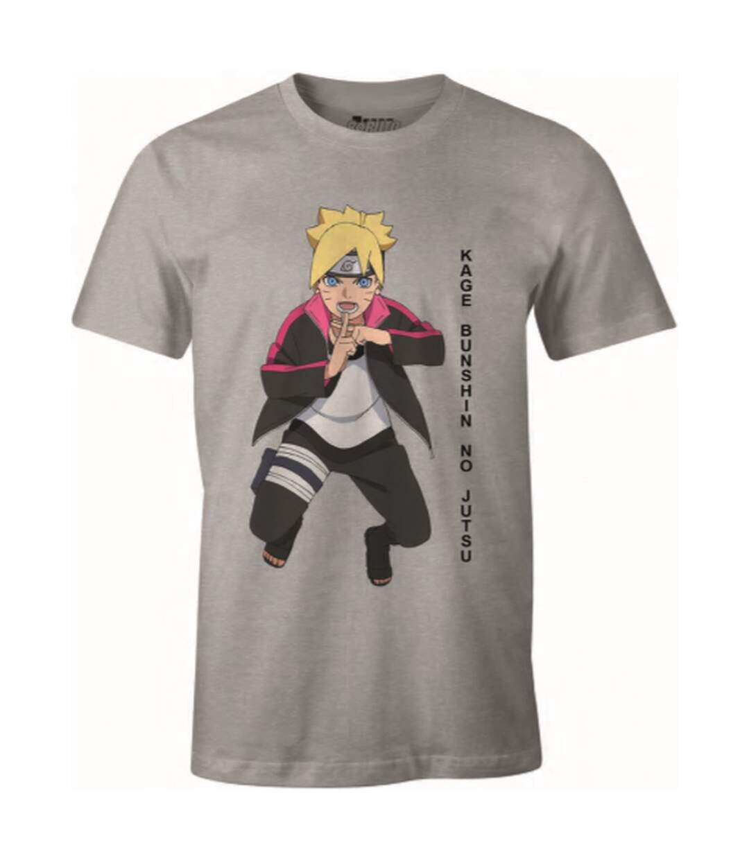 T-shirt Motif/style Logo Homme Gris Boruto: Naruto Next Generations-2