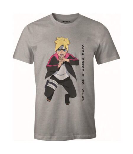 T-shirt Motif/style Logo Homme Gris Boruto: Naruto Next Generations