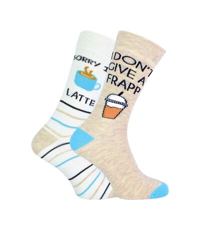 2 Pack Mens Novelty Coffee Socks in a Gift Box