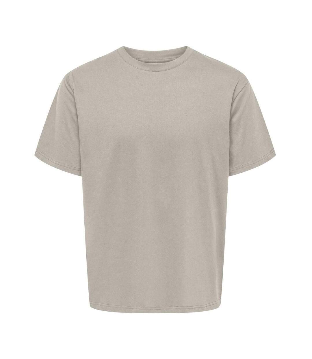 T-shirt beige homme only & sons chinois - l-1