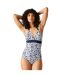 Maillot De Bain 1 Pièce Flavia Femme Bleu Marine Blanc Regatta-1