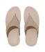 Womens/ladies Lulu Glitz Toe Post Wedge Sandals Rose Gold FitFlop-3