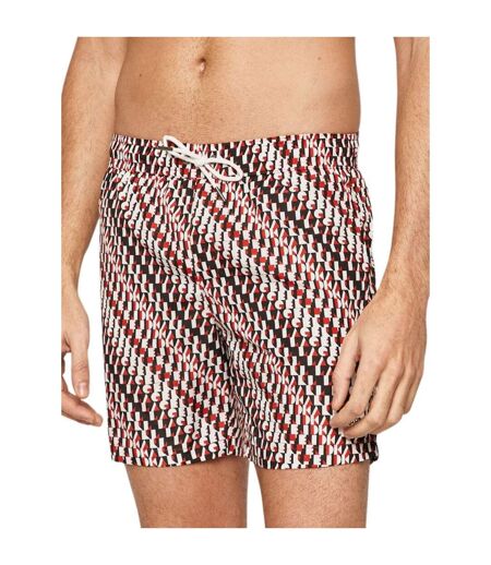 Short De Bain Motif/style Imprimé Intégral Homme Rouge Blanc Noir Karl Lagerfeld