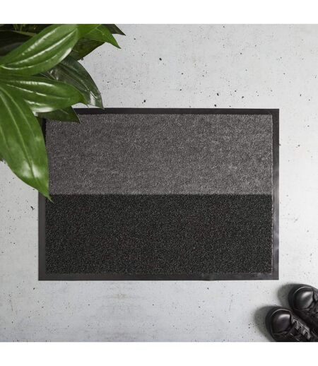 Paillasson Brossant 2 en 1 50x70cm Noir & Gris