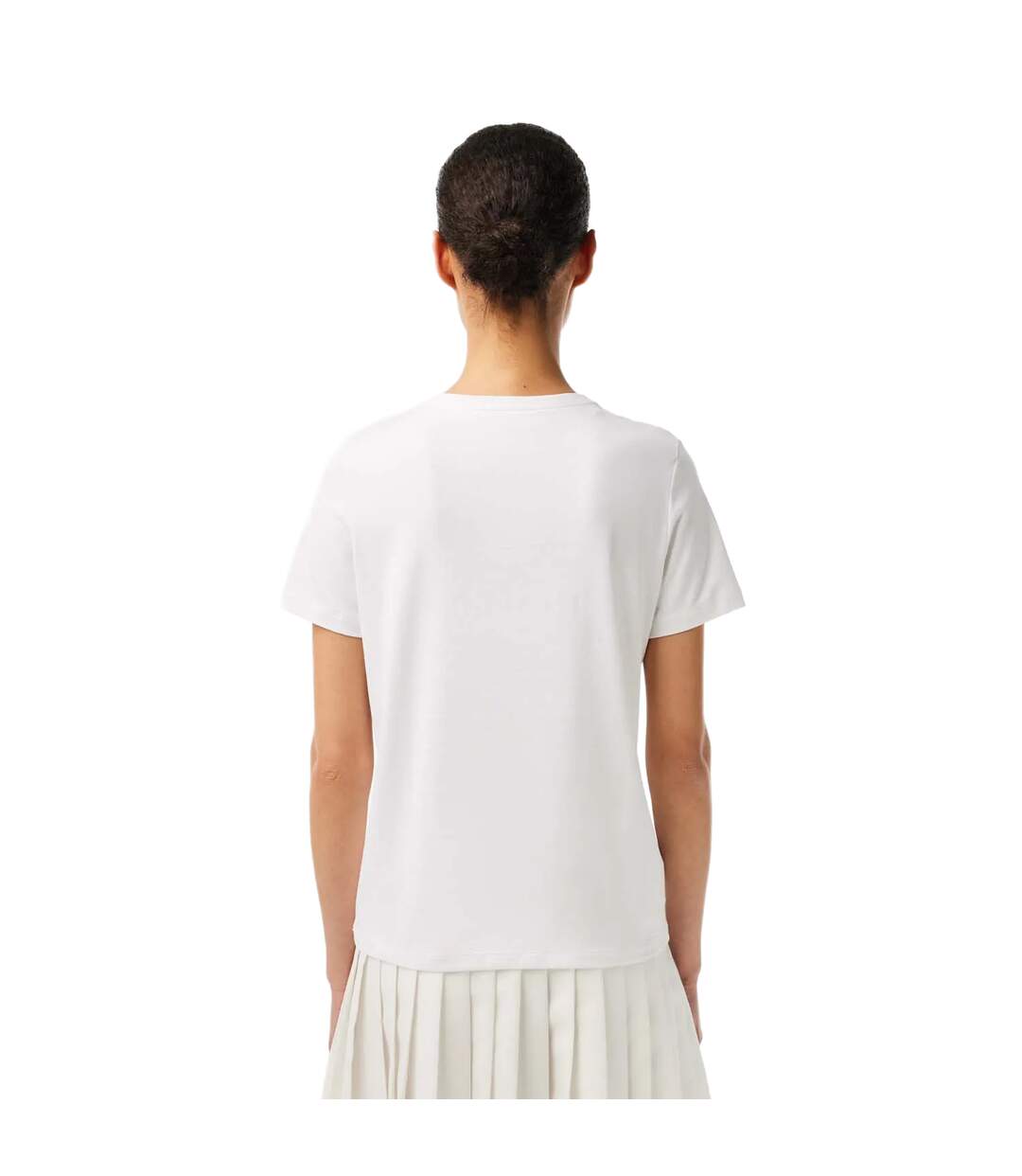 T-shirt femme blanc Lacoste-2