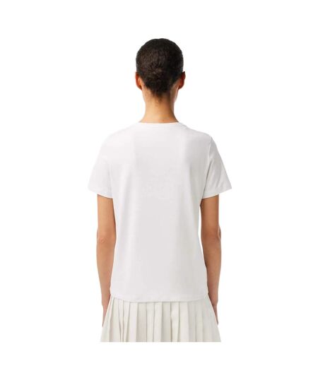 T-shirt femme blanc Lacoste
