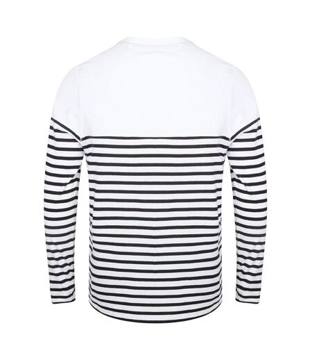 T-shirt breton adulte blanc / bleu marine Front Row