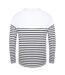 T-shirt breton adulte blanc / bleu marine Front Row-2